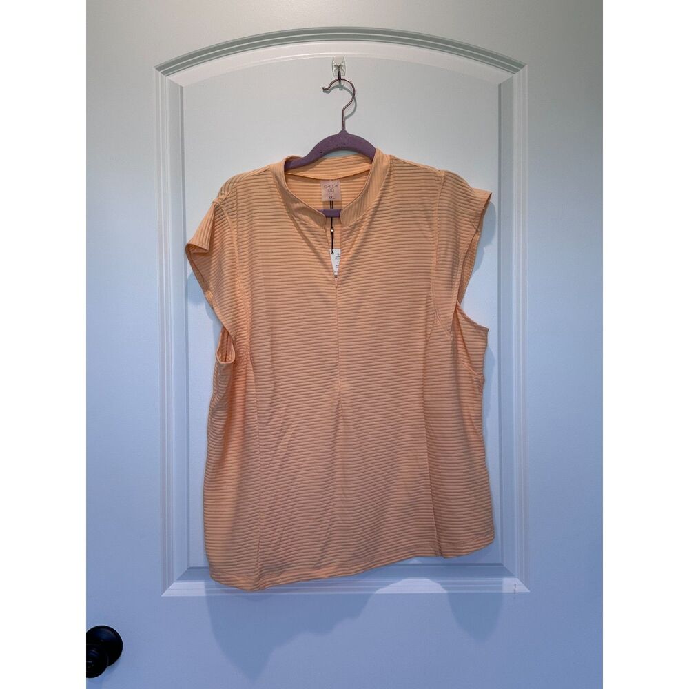 NWT Calia Renew Cap Sleeve Top Peach Sherbert Size XXL